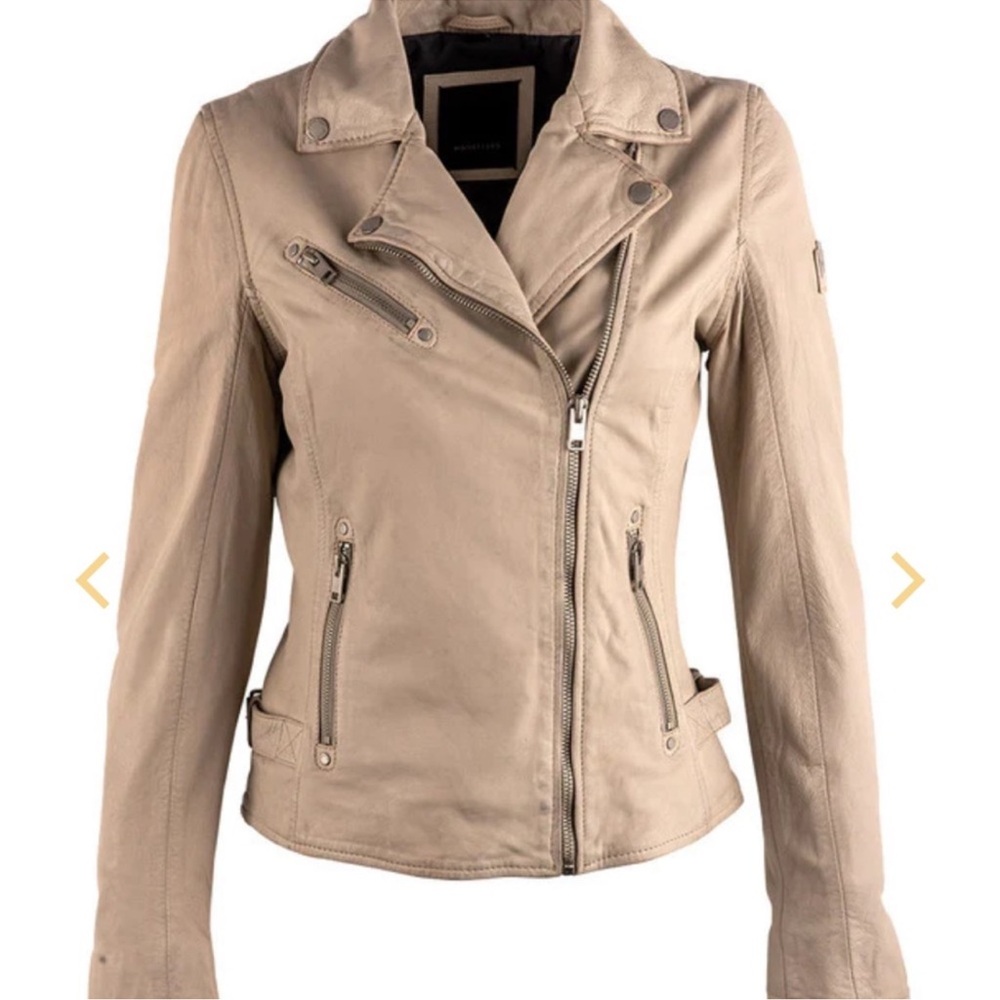 Free People X Mauritius Christy Star Rainbow leather moto jacket Small 6 Bomber - Picture 5 of 10
